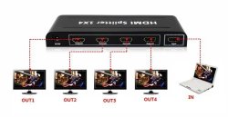 In 1 4 Out HDMI 4K Splitter Box