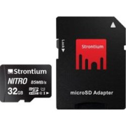 32GB Nitro Microsd Card 85MB S With Adapter