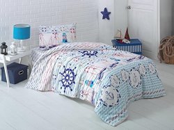 Bekata Nautical Bedding Set 100 Percnt Cotton Duvet Cover Set