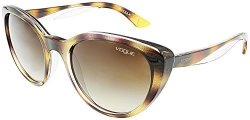 Vogue VO2963S Sunglasses 191613-53 - Top Havana transparent Frame Brown Gradient