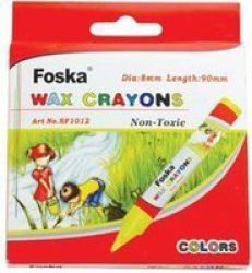 Foska 8MM Wax Crayons 24 Pack