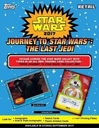 Topps 2017 Star Wars Journey To Episode 8: The Last Jedi Blaster Box Black 3" X 5