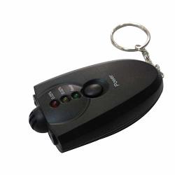 Shentesel Keychain Analyzer Digital Alcohol Breath Tester Detector Breathalyzer Portable - Black