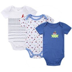Mother Nest 3pcs Baby Boy Short Sleeve Romper - Dh16305 7-9 Months