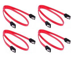 Sata Data Cable With Locking Latch - Pack Of 4