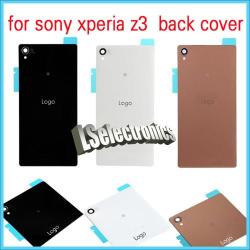 Tempered Glass Battery Back Cover Rear Housing For Sony Xperia Z3 3 Colours