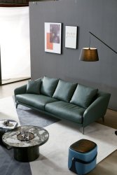 Madrid 3 Seater Leather Custom Couch - 2 Seater