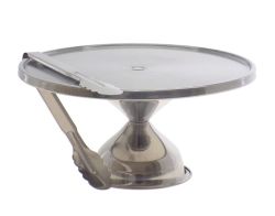 Cake Stand & Multi-purpose Tong - Stainless Steel Combo