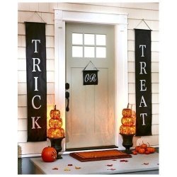 Trick Or Treat Halloween Banner 3-PC Set Home Or Office Decor Ready To Hang