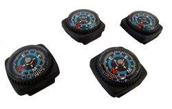 Type-iii 4PC Liquid Filled Slip-on Compass Set For Watchband Or Paracord Bracelets 2ND Gen