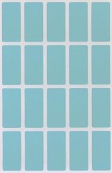Light Blue Rectangular Colored Labels 1.57 Inch X 0.75 Inch - Rectangle Color Code Stickers 40MM X 19MM - 100 Pack By Royal Green