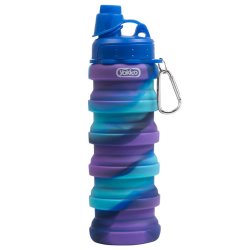 Blue Octo Adventure Foldable Silicone Bottle