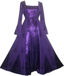 Agan Traders Dr 003 Gothic Renaissance Dress Gown Purple Small
