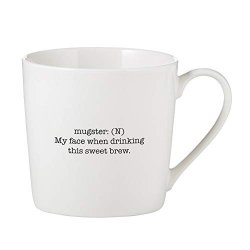 Sb Design Studio B4385 Sips Bone China Cafe Mug coffee Cup 14-OUNCE Mugster: N My Face When Drinking This Sweet Brew