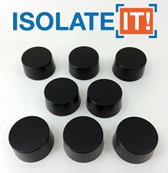 Isolate It: Sorbothane Vibration Isolation Circular Disc Pad 0.5" Thick 1" Dia. 70 Duro - 8 Pack