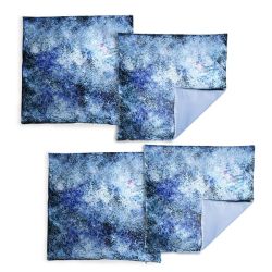 Grunge Blue Luxury Scatter Covers - Set Of 4