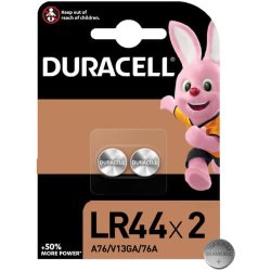 Duracell Button Batteries LR44 2 Pack