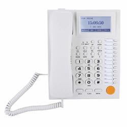 Lazmin Corded Phone Landline Telephone Corded cordless Speakerphone With Answering System And Caller Id call Waiting White