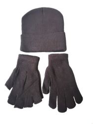 - Beanie & Fingerless Glove Set