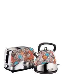 Russell Hobbs Moroccan Kettle & Toaster Breakfast Pack - Mosaic Print