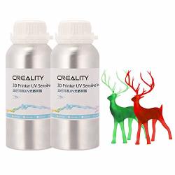 Creality 3D Printer Resin Smellless Lcd Uv-curing Resin 405NM Standard Photopolymer Resin For Lcd 3D Printing 500ML Clear Red And 500ML Clear Green