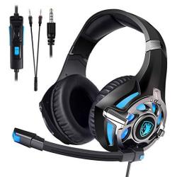 Sades SA822 Gaming Headset Over-ear Gaming Headphone For PS4 Xbox One PC Computer Mobile Phone Black blue