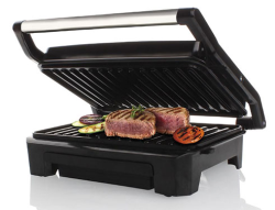 Mellerware Panini Press 2 Slice Stainless Steel Black Grill Plate 800W