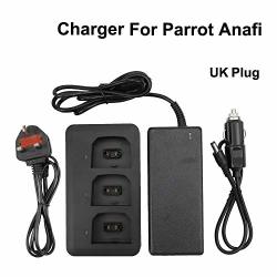 Hongyi For Parrot Anafi Drone Multi-batteries Balance Fast Charger Adapter &car Charger Helicopter Drone Accessories Drone Charger Color : UK Plug