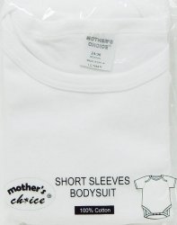 Mother's Choice Short Sleeve Body Vest 12-18M - White