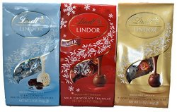 Lindt Lindor Chocolate 3 Flavor Truffle Assortment Including Milk Chocolate Stracciatella White Chocolate And Assorted Chocolate Truffles