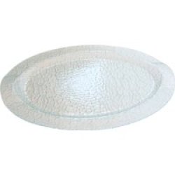Pebbled Oval Glass Platter