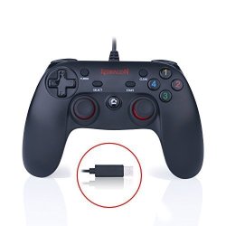 USB Wired Gamepad For PC Game Controller For PC Gaming Windows PS3 PS2 Playstation Android Xbox 360 Games On PC G807 Saturn By Redragon