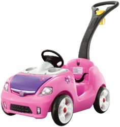 Pretty Pink Automobile For One With Parent Push Handle