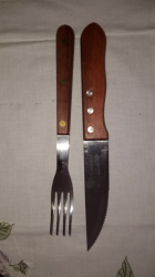 Steak Fork With Wooden Handle