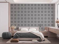 African Print Setswana Inspired Ubuntu Wallpaper Grey
