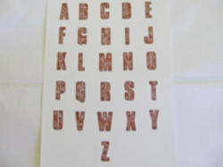 26pc Red Letters Uncut-cheap Courier Delivery