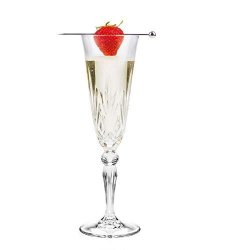 Rcr Crystal 25600020006 Melodia Crystal Champagne Flutes Glass Wm Set Of 6 Clear