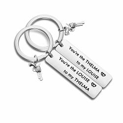 Ensianth Thelma And Louise Keychain Set You're The Thelma To My Louise Best Friend Keychain Set Friendship Gift Thelma Louise Keychain