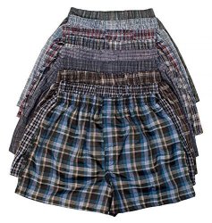 Tobeinstyle Boys' Pack Of 6 Tartan Patterned Boxer Shorts - Large