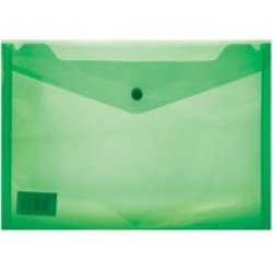 A4 Pvc Carry Folder With Stud - Green 180 Micron 12 Pack