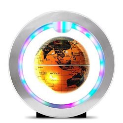 Magnetic Levitating Globe O-shaped Globe With LED Lights World Map Decor Home Levitating World Globe Gift Decoration C