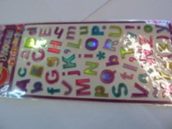 54PC Plastic Shiny Mixed Letters-cheap Courier