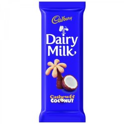 CADBURY Dairy Milk Cashew Nut & Coconut Chocolate Slab 80G