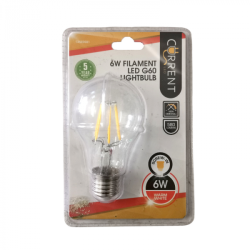 Current L bulb LED E27 Candle Fila 6W Ww - 2 Pack