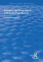 Biological And Social Issues In Biotechnology Sharing Hardcover