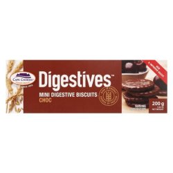 Cape Cookies Digestives MINI Digestive Biscuits Choc 200G