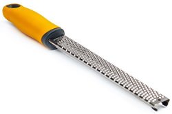 Cheese Grater Zester Stainless Steel Great For Lemon Ginger Garlic Parmesan Coconut Potato Citrus Shredder For Hard Cheeses - Fine Grate Spices By Zulay