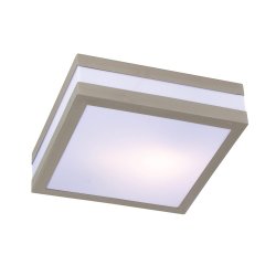 Eurolux Bathroom Square Ceiling Light 285MM S steel