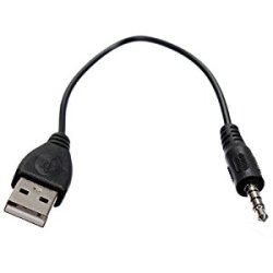 Sodial 3.5mm Plug Aux Audio Jack To Usb 2.0 Male Charger Cable Adapter Cord For Car Mp3