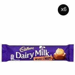 Cadbury Wholenut Chocolate Total 6 Bars Of British Chocolate Candy - Cadbury Wholenut Milk Chocolate 45G Each